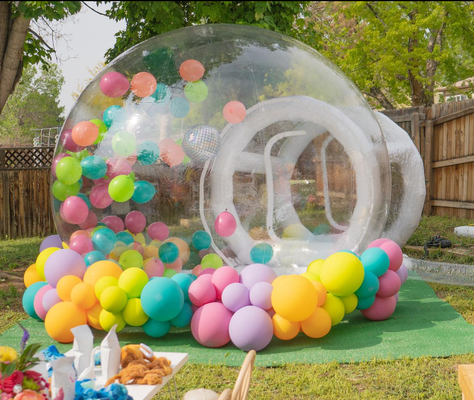 Hochleistungskuppel Igloo Pvc Klar Single Tunnel Outdoor Camping Transparent aufblasbare Party Bubble Zelte Haus