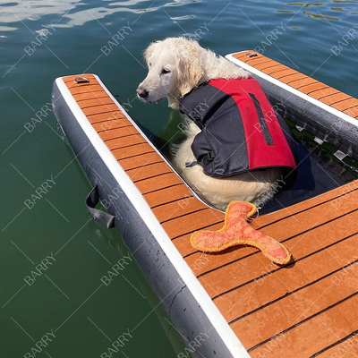 Drop Stitch Stoff Eva maßgeschneiderte Größe und Luftpumpe Zubehör Klappbare aufblasbare Hundewasserrampe für Dock Yacht