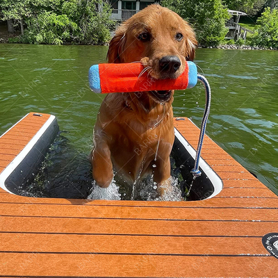 Logo kundenspezifisch akzeptiert klappbare aufblasbare Hundeleiter Schwimmbad für Hunde mit Reparatur-Kits Zubehör