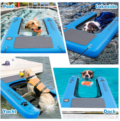 Helfen Sie Hunden, aus dem Wasser zu kommen, mit einer aufblasbaren Rampe für Hunde Pool Hunderampe für Pools, Boote, Docks