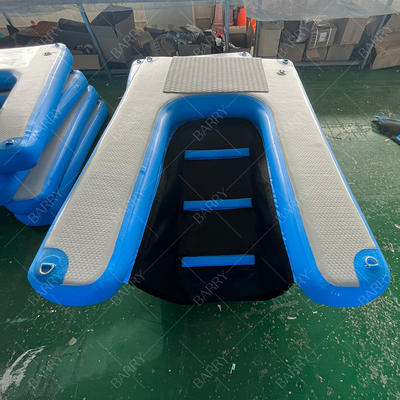 Aufblasbare nicht rutschfähige Haustiere Klappbarer Welpenplank Haustierrampe Schwimmen auf Wasser Dock Plattform für Haustiere