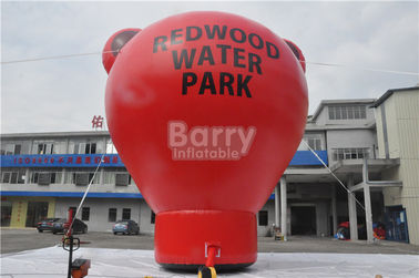 Roter Bärn-aufblasbarer Grundballon Oxfords für die Werbung von 8.5m Höhe