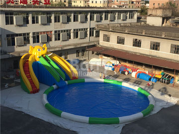 0.55mm PVC-Planen-aufblasbarer Wasserrutsche-Park für Kinder/aufblasbare Wasser-Spiele