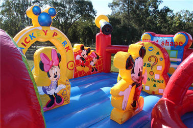 Dauerhaftes aufblasbares Prahler-Mickey Mouse-Schlag-Haus im Freien für Vergnügungspark