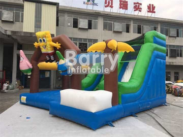 Aufblasbares kombiniertes Schlag-Haus Spongebob für die Kinder, die PVC-Planen-Material springen
