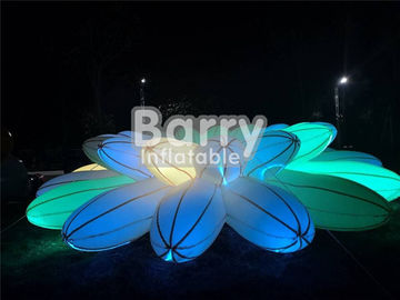 Hübsche Beleuchtungs-Dekorations-aufblasbare Werbungs-Produkte/aufblasbare LED-Blumen-Kette für Hochzeitsfest