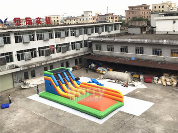 0.55mm PVC-Planen-aufblasbares kombiniertes Dia mit Luft-Sprungs-Spiel für Kinderspielplatz
