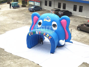 Athletischer Ereignis-blauer Elefant-aufblasbarer Eingangs-Bogen-Flugsteig 6 Monate Garantie-