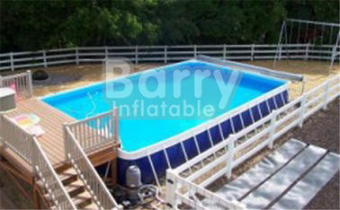 PVC-Planen-Metallrahmen-Swimmingpool des langlebigen Gutes 0.9mm im Freien für Wasser-Park