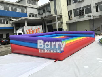 Regenbogen-aufblasbare springende Bett-aufblasbarer Prahler-lustige aufblasbare Sport-Spiele im Freien für Spielplatz