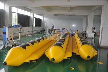 Gelbe aufblasbare Bananen-Boot PVC-Planen-Wasser-Spielwaren für Wasser-Park