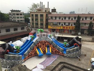 PVC-Planen-riesiger aufblasbarer Wasser-Park im Freien mit 3 Dia/aufblasbarem Spielplatz-Wasser-Park