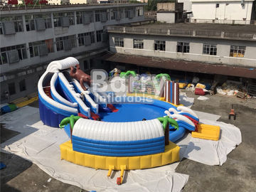 Aufblasbarer Wasser-Park Gewohnheit PVCs Aquapark mit Pool und Dia für Kinder