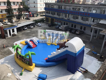 Aufblasbarer Wasser-Park Gewohnheit PVCs Aquapark mit Pool und Dia für Kinder