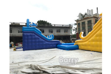 Kundengebundene Größen-aufblasbare Wasserrutsche mit Swimmingpool für Geschäfts-Miete