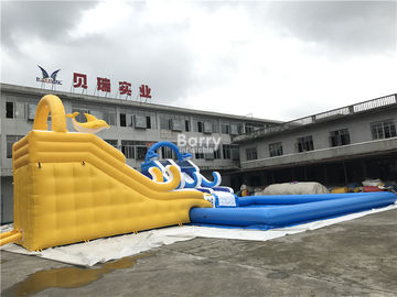Kundengebundenes aufblasbares Wasser-Park-Dia mit Pool-/Kinderaufblasbarem Spielplatz