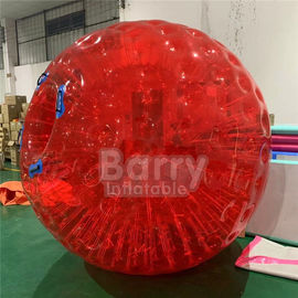 Roter aufblasbarer Spielwaren 0.8mm PVC/TPU Durchmesser im Freien 2.5m 3m bedecken aufblasbaren Zorb-Ball mit Gras