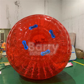 Roter aufblasbarer Spielwaren 0.8mm PVC/TPU Durchmesser im Freien 2.5m 3m bedecken aufblasbaren Zorb-Ball mit Gras