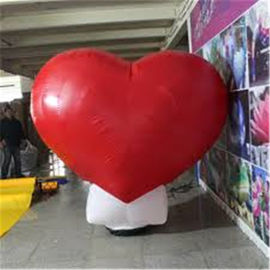 Stehende LED-Hochzeitsfest-Dekorations-aufblasbare Werbungs-Produkte, großes aufblasbares rotes Herz