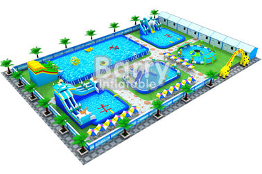 Beweglicher enormer aufblasbarer Pool-Wasser-Park im Freien, Waterpark-Aqua-Park