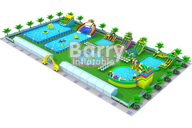 Aufblasbare trockene Wasser-Park-Ausrüstungs-Spielplatz-Unternehmensplan PVC-Plane 0.9mm
