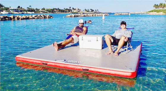 Aufblasbare Insel-sich hin- und herbewegendes Yoga Mat Inflatable Swim Platform Raft PVCs