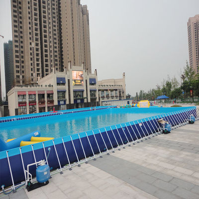 Großer Wasser-Pool-tragbarer Edelstahl-Metallrahmen PVCs schwimmender