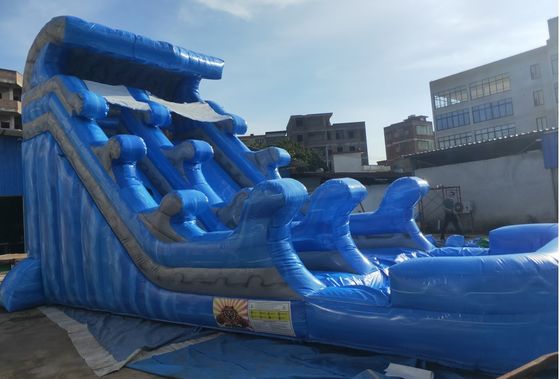 Sortiertes PVC färbt aufblasbare Wasserrutsche mit Standard des Pool-EN14960