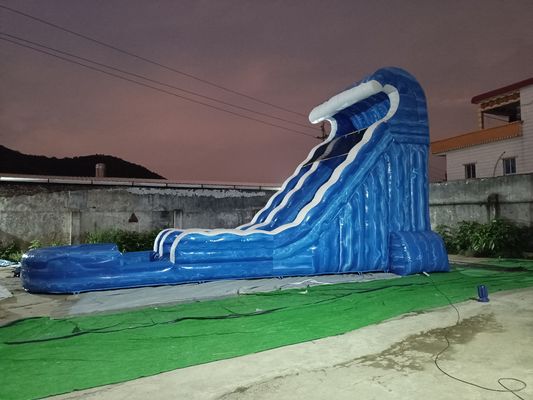 Äußere aufblasbare Spiele kopieren blaue Farbe Aqua Inflatable Floating Water Slides zum Spaß