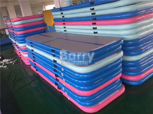 Blaue grüne rosa aufblasbare Gymnastik-Matten EN14960 der Farbe3x1m