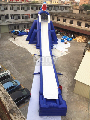 Handels-aufblasbare Wasserrutsche PVCs für Park-Haifisch lange 35*10*10m
