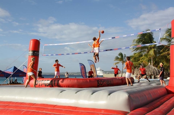 Volleyballfeld-Sand-Strand 0.9mm PVCs explodieren aufblasbarer Bossaball-Spiel