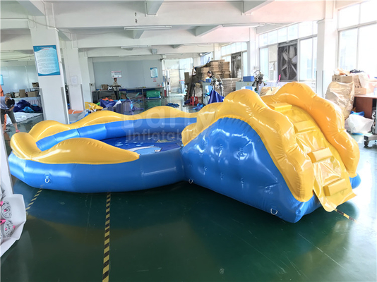 Kinderaufblasbares tiefes Quadrat-Swimmingpool-Blau und gelbe Farbe