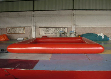 Roter Rechteck-Explosions-Swimmingpool mit feuerbeständiger 0.9mm PVC-Plane