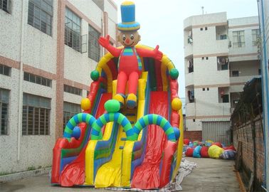 Aufregender Clown dauerhafte kommerzielle enorme aufblasbare Dia-Miete PVCs