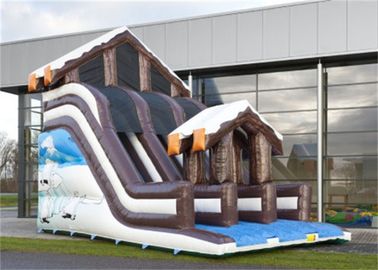 Voller Druck-kommerzielles aufblasbares Dia, attraktives aufblasbares Spielplatz-Dia mit Haus-Entwurf