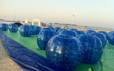 Blauer riesiger Ball-aufblasbarer Körper-Ball-Fußball des Hamster-EN14960 für Werbung
