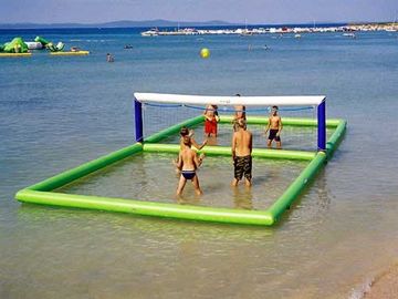 Aufblasbare Strand-Spiele im Freien/aufblasbares Wasser-Volleyballfeld für Küste