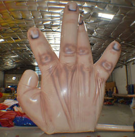 Feuerbeständige riesige aufblasbare einzelne Handdekoration mit 5 Fingern