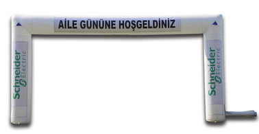 Weiße Farbaufblasbarer Werbungs-Produkte PVC-Bogen mit kundenspezifischem Logo