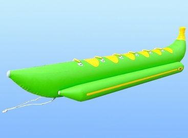 Grün 0.9mm erwachsenes aufblasbares Towable Bananen-Boot PVCs mit 6 Sitzen