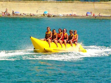 Kundenspezifisches aufblasbares Wasser spielt/Gelb-einröhriges aufblasbares Bananen-Boot Towables