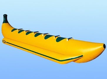 Gelbes aufblasbares Boot spielt die 6 Personen-Towable Bananen-Wasser-Spiel-Rohr