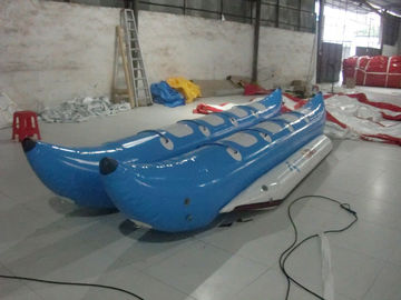 Aufblasbares Wasser-Sport blaue aufblasbare Bananen-Boot des Spielzeug-Boots-/6 Person PVCs