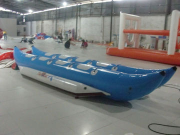 Aufblasbares Wasser-Sport blaue aufblasbare Bananen-Boot des Spielzeug-Boots-/6 Person PVCs