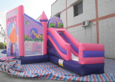 Kinder 3 in 1 kombiniertem Schlag-Haus, rosa Prinzessin Bouncy Castle With Slide