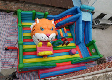Das aufblasbare federnd Schloss der Unterhaltungs-Tiger-Kopfkinder mit Dia