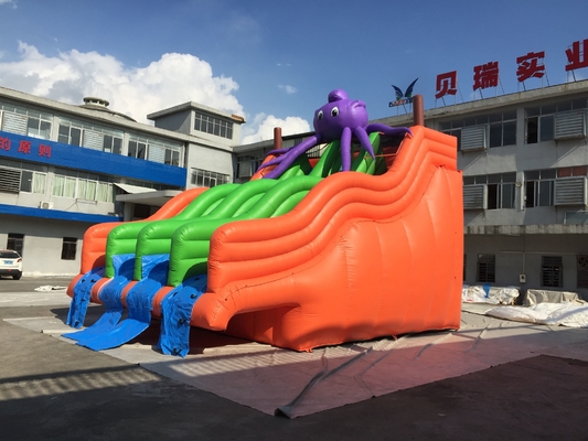 Falten Sie nähenden aufblasbaren Wasserrutsche-Unterhaltungs-Spielplatzgeräte-Park