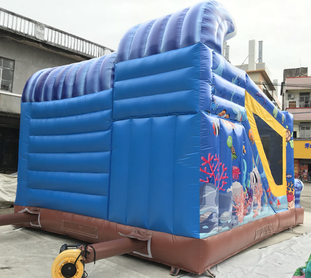 aufblasbarer Prahler-Ozean-themenorientiertes springendes Schloss 0.55mm PVCs mit Dia 7mLX5mWX4mH