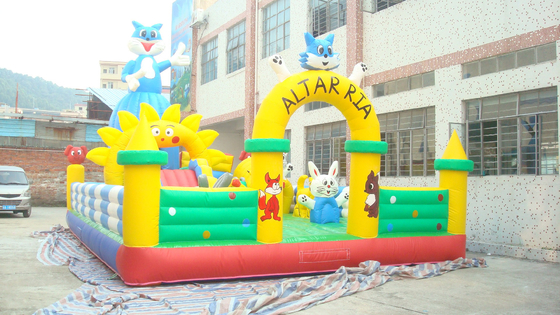Spielplatz-Spiel-Planen-aufblasbare Freizeitpark-Kinderfedernd Schloss